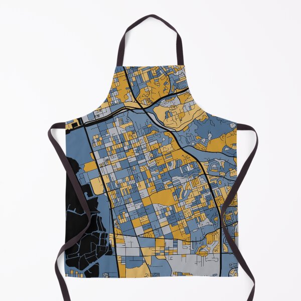 Item preview, Chula Vista Map Pattern in Blue & Gold designed and sold by PatternMaps.