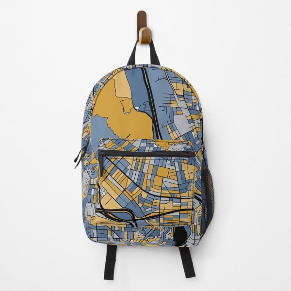 Item preview, Glendale Map Pattern in Blue & Gold designed and sold by PatternMaps.