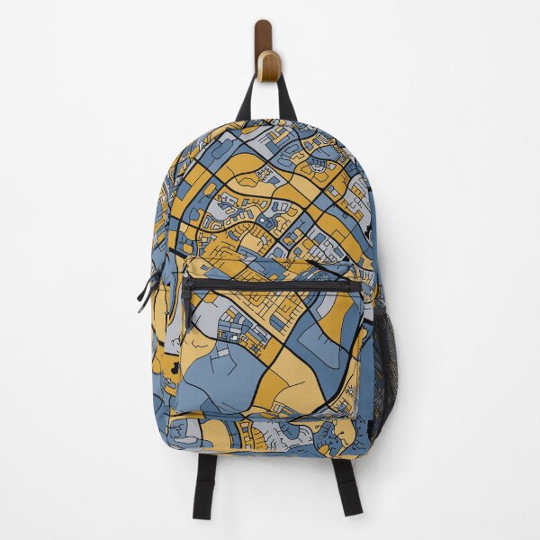 Item preview, Irvine Map Pattern in Blue & Gold designed and sold by PatternMaps.