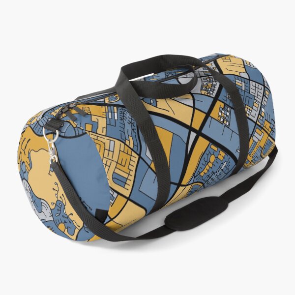 Item preview, Irvine Map Pattern in Blue & Gold designed and sold by PatternMaps.
