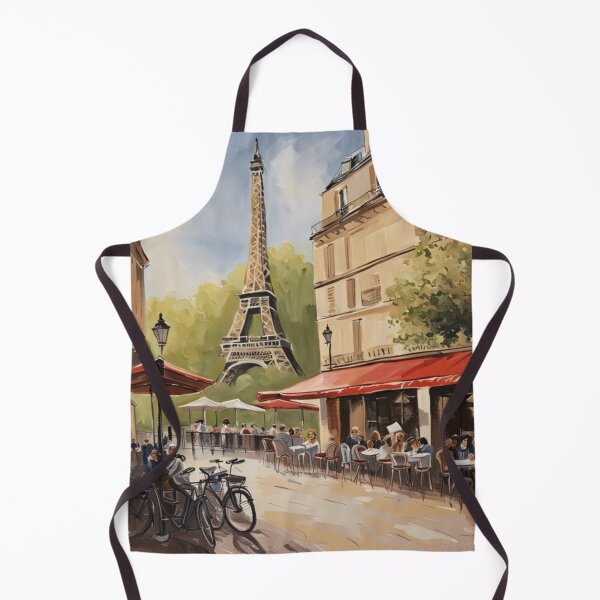 Item preview, Paris painting of street café and Eiffel Tower in background designed and sold by JackFreestone.