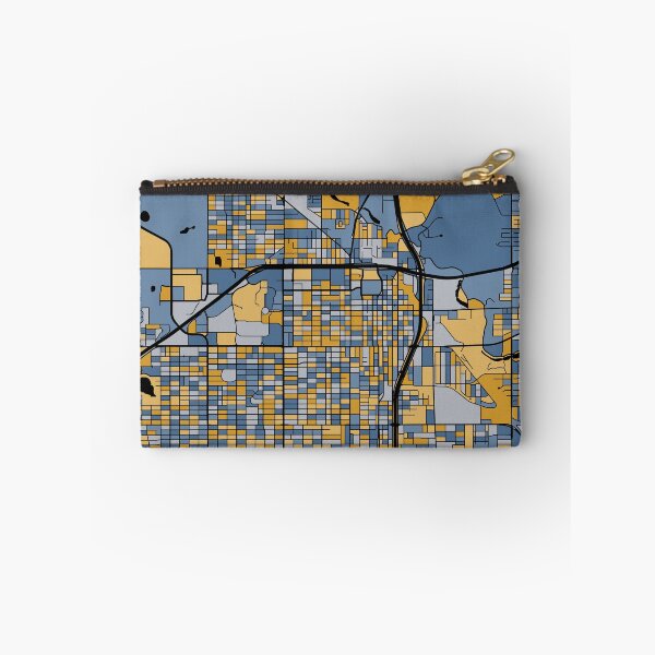 Artikelvorschau, Lubbock-Kartenmuster in Blau und Gold entworfen und verkauft von PatternMaps.