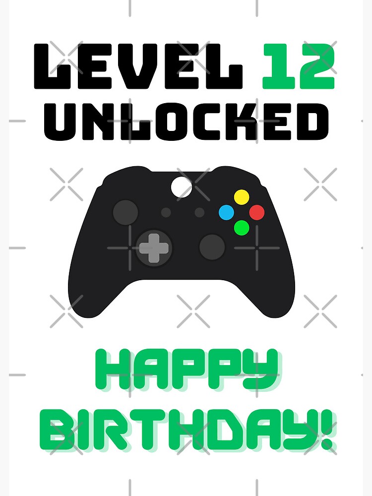 Level 12 Complete - 12nd Wedding Anniversary Gift Video Gamer | Greeting  Card