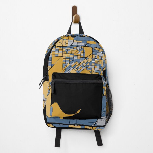 Item preview, Madison Map Pattern in Blue & Gold designed and sold by PatternMaps.