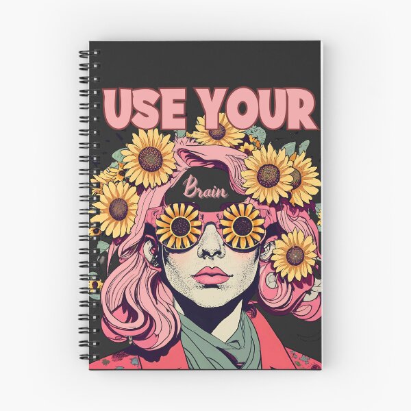 Item preview, Women word " Use Your Brain " Retro pink Sticker Style designed and sold by sfwArt.