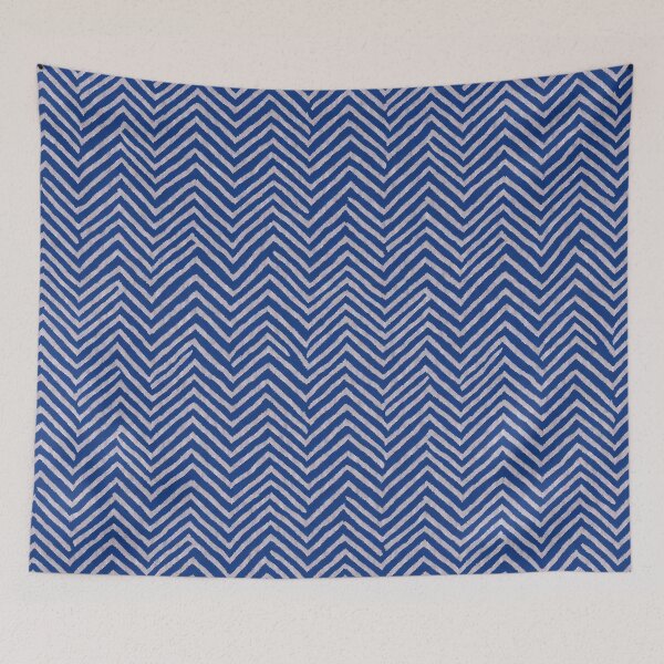 Item preview, Herringbone, geometric, navy blue designed and sold by CoolPixels.