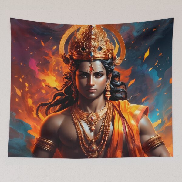 Item preview, Hindu God Lord Rama AI Generated Image designed and sold by deepakrode7.