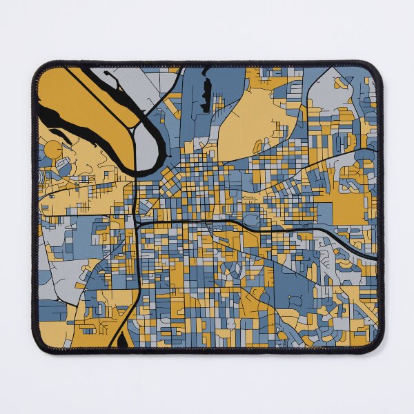Item preview, Montgomery Map Pattern in Blue & Gold designed and sold by PatternMaps.
