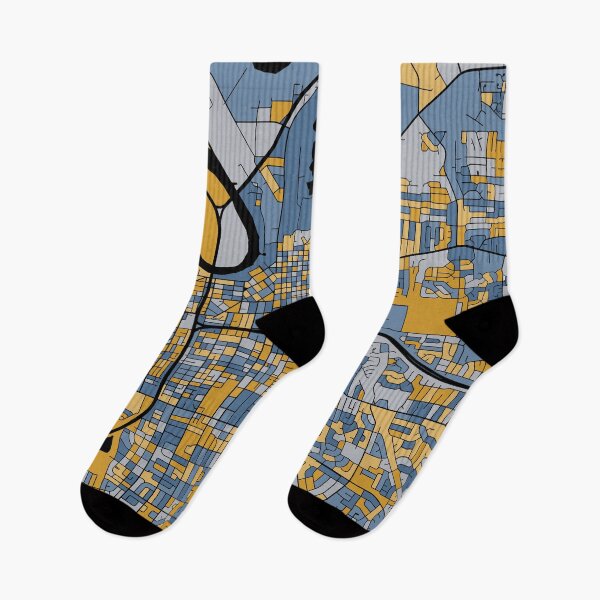 Item preview, Montgomery Map Pattern in Blue & Gold designed and sold by PatternMaps.