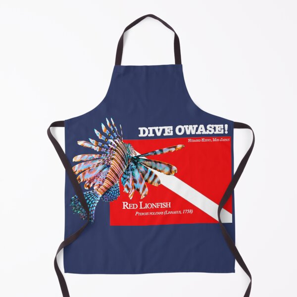 Item preview, Red Lionfish and Diving flag designed and sold by tank200bar.