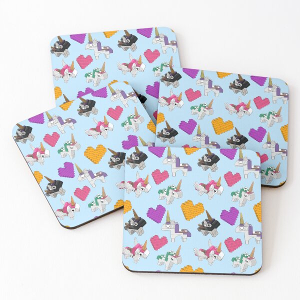Item preview, Brick Unicorns and Hearts designed and sold by FLUFFSforSTUFF.