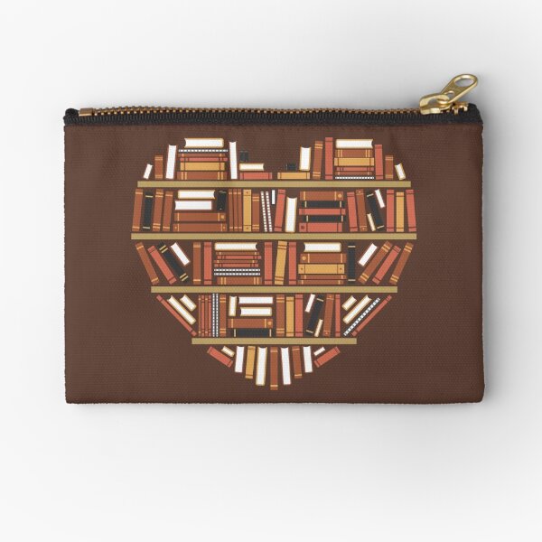 I Heart Books Zipper Pouch