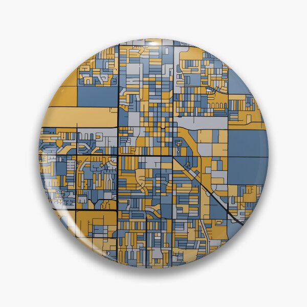 Item preview, Oxnard Map Pattern in Blue & Gold designed and sold by PatternMaps.