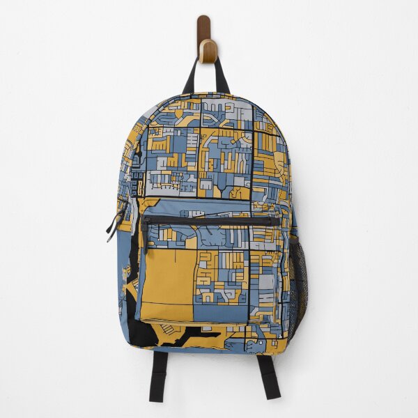 Item preview, Oxnard Map Pattern in Blue & Gold designed and sold by PatternMaps.