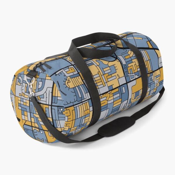 Item preview, Oxnard Map Pattern in Blue & Gold designed and sold by PatternMaps.