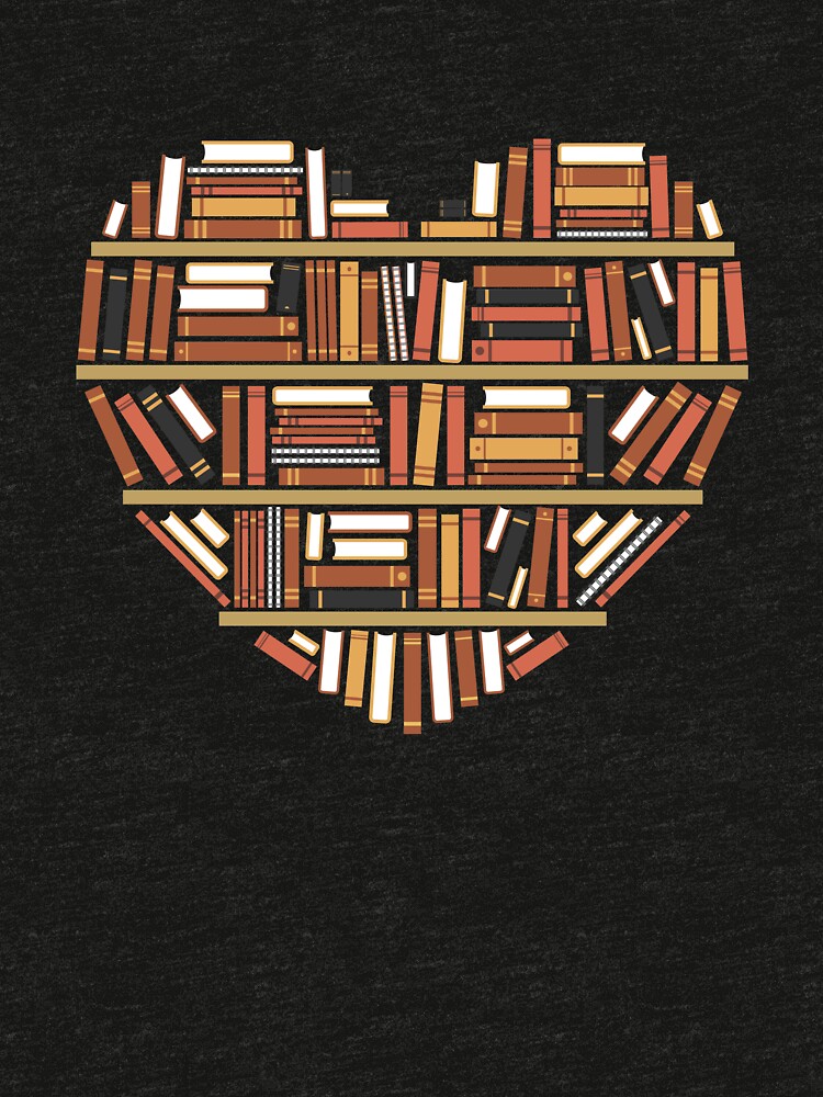 Thumbnail 7 of 7, Tri-blend T-Shirt, I Heart Books designed and sold by renduh.