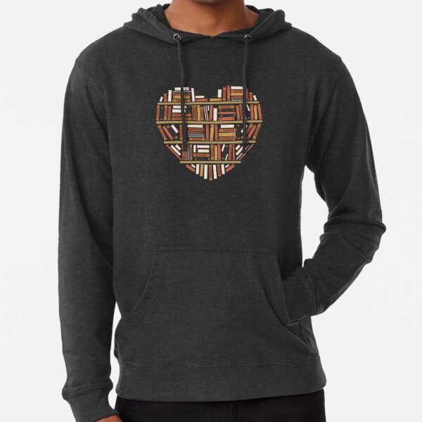 I Heart Books Sudadera ligera con capucha