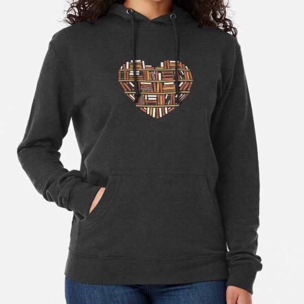 I Heart Books Lightweight Hoodie