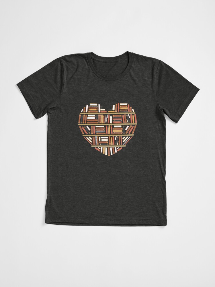Thumbnail 3 of 7, Tri-blend T-Shirt, I Heart Books designed and sold by renduh.
