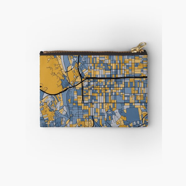Item preview, Pasadena Map Pattern in Blue & Gold designed and sold by PatternMaps.