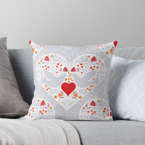 Item preview, DOVES OF LOVE [Red and silver] designed and sold by Carina Parry Studios.
