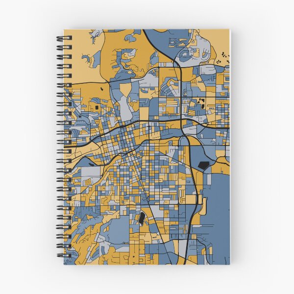 Item preview, Reno Map Pattern in Blue & Gold designed and sold by PatternMaps.