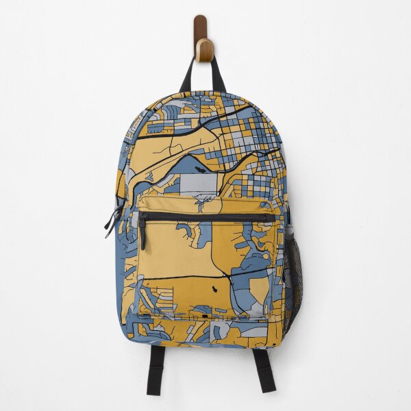 Item preview, Reno Map Pattern in Blue & Gold designed and sold by PatternMaps.