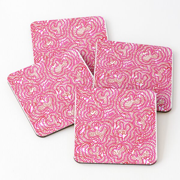 Item preview, red and pink ripple pattern designed and sold by eviannadaisy.