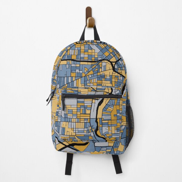 Item preview, Rochester Map Pattern in Blue & Gold designed and sold by PatternMaps.