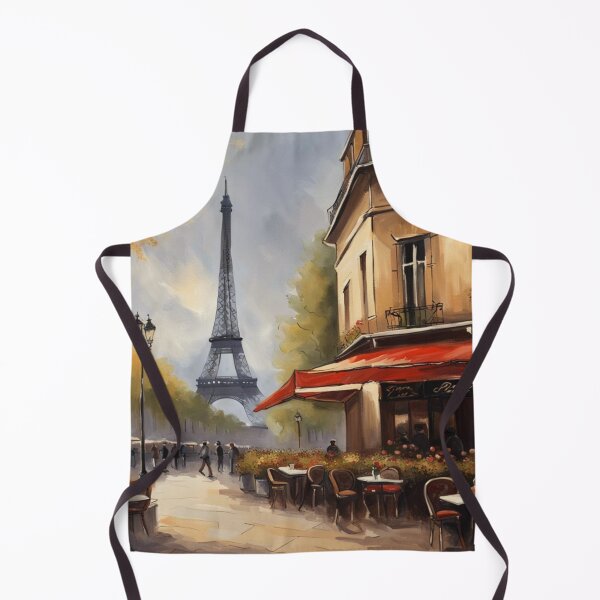Item preview, Paris painting of street café and Eiffel Tower in background design designed and sold by JackFreestone.
