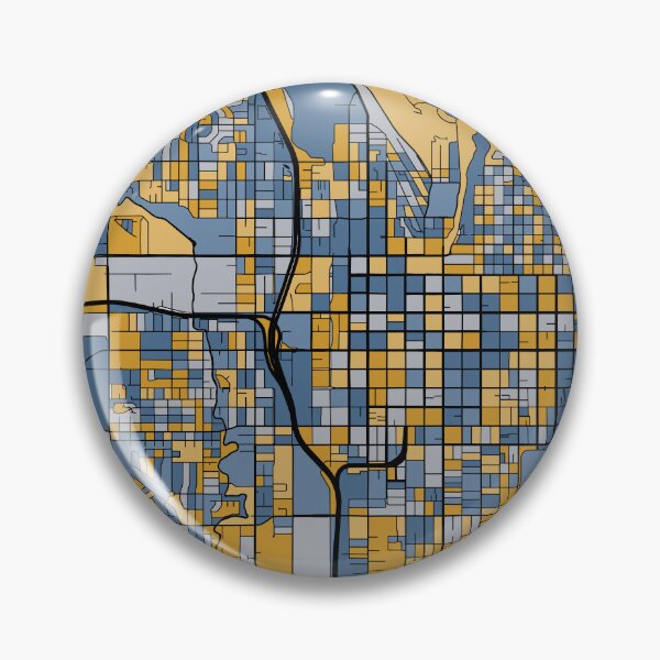 Artikelvorschau, Salt Lake City-Kartenmuster in Blau und Gold entworfen und verkauft von PatternMaps.