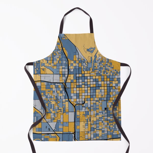 Item preview, Salt Lake City Map Pattern in Blue & Gold designed and sold by PatternMaps.