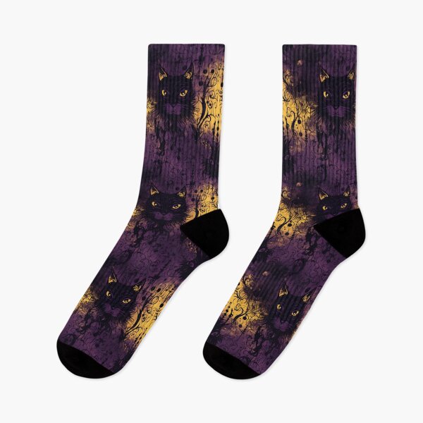 Item preview, Gothic Black Cat Dark Purple Fog Pattern designed and sold by Sturdust.
