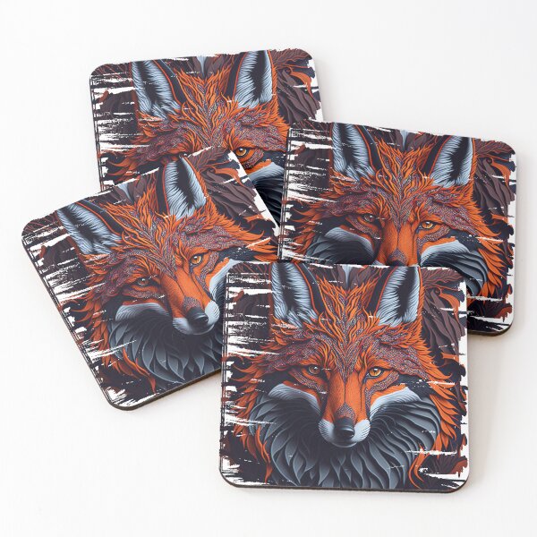 Item preview, The brightly colored wolf is majestic and handsome. designed and sold by Natcharee.
