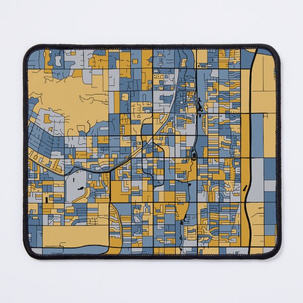 Item preview, Scottsdale Map Pattern in Blue & Gold designed and sold by PatternMaps.