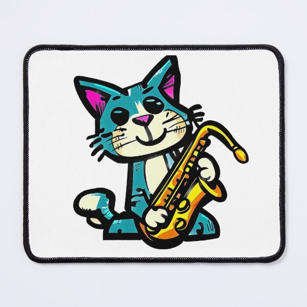 Item preview, Jazzy Cat Saxophonist Art designed and sold by Pixel4Art.