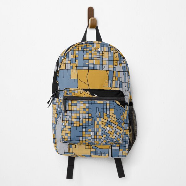 Item preview, Tacoma Map Pattern in Blue & Gold designed and sold by PatternMaps.