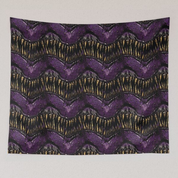 Item preview, Creepy Vampire Golden Fangs Purple Halloween Pattern designed and sold by Sturdust.