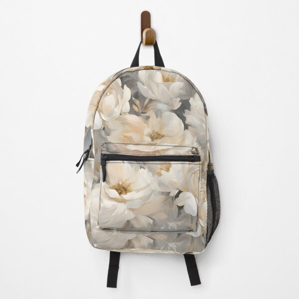 Item preview, Vintage Floral Pattern Ivory and Gray designed and sold by Cato99.