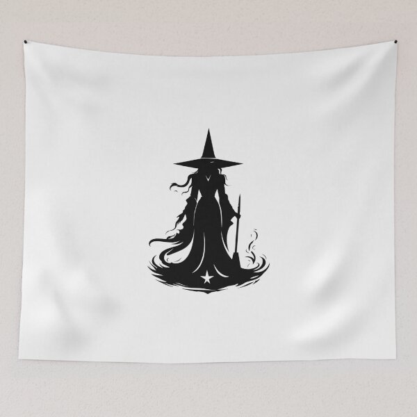 Item preview, Witch in black and white - shadow Halloween designed and sold by Tomioka-Art.