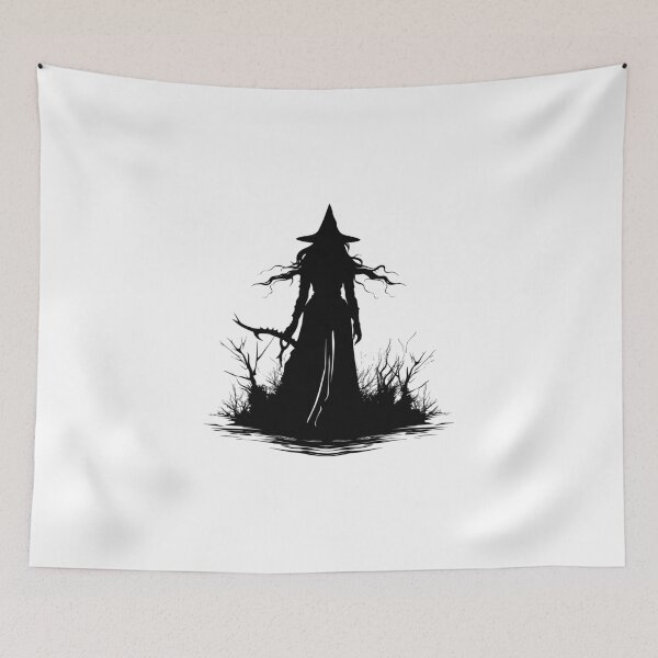 Item preview, Witch in black and white - shadow Halloween designed and sold by Tomioka-Art.