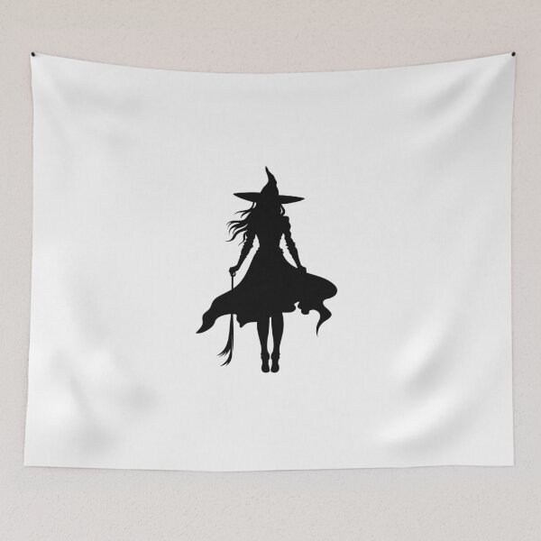Item preview, Witch in black and white - shadow Halloween designed and sold by Tomioka-Art.