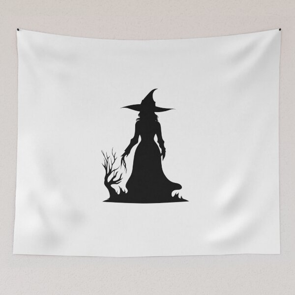 Item preview, Witch in black and white - shadow Halloween designed and sold by Tomioka-Art.