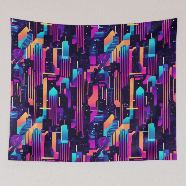 Item preview, Cityscape at night, neon lights designed and sold by CoolPixels.