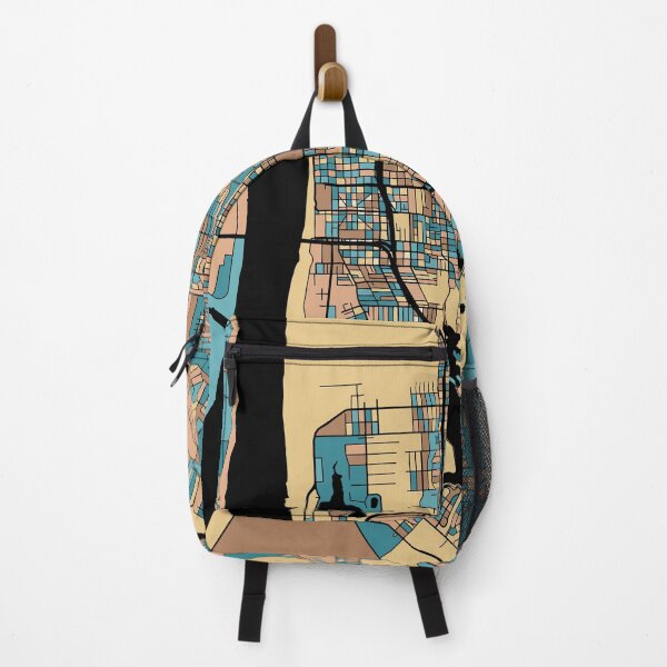 Item preview, Baton Rouge Map Pattern in Mid Century Pastel designed and sold by PatternMaps.