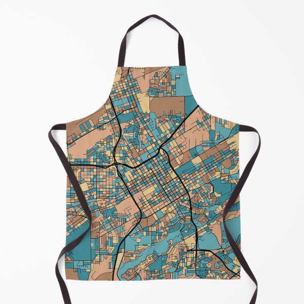 Item preview, Birmingham Map Pattern in Mid Century Pastel designed and sold by PatternMaps.