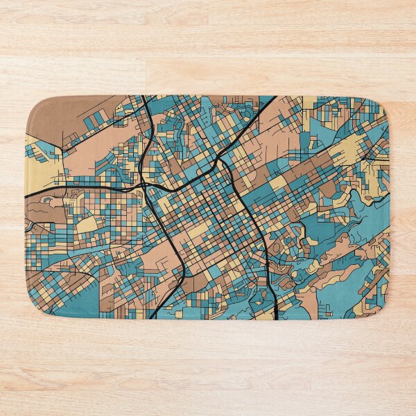 Item preview, Birmingham Map Pattern in Mid Century Pastel designed and sold by PatternMaps.