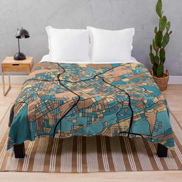Item preview, Birmingham Map Pattern in Mid Century Pastel designed and sold by PatternMaps.
