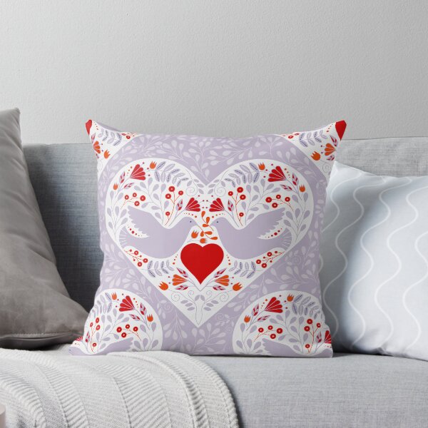 Item preview, DOVES OF LOVE [Lava and lavender grey] designed and sold by Carina Parry Studios.