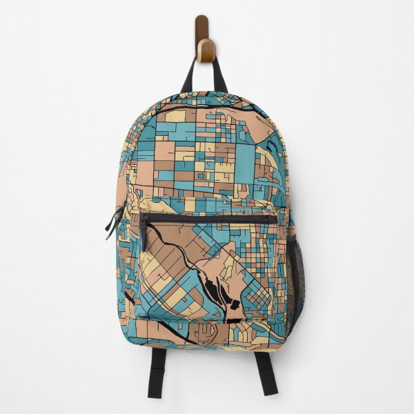 Item preview, Boise Map Pattern in Mid Century Pastel designed and sold by PatternMaps.